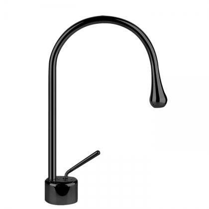 Gessi Goccia Смеситель для раковины на 1 отверстие, излив 174мм R=90, цвет: black XL