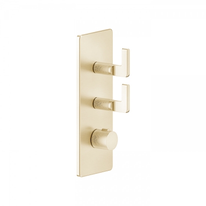 Gessi Inciso Смеситель для душа, термостатический, встраиваемый, резьба 3/4&amp;amp;quot;, внешняя часть, цвет: золото