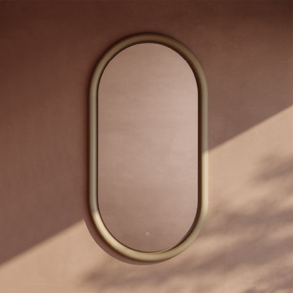 Artceram Milano Зеркало 55х100см., рама керамическая, с подсветкой, цвет: marrone matera