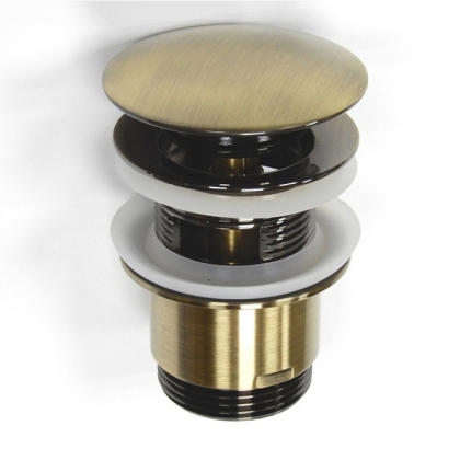 Nicolazzi Scarichi Сливной донный клапан 1&amp;rdquo;1/4 &amp;ldquo;clic-clac, с переливом, цвет бронза