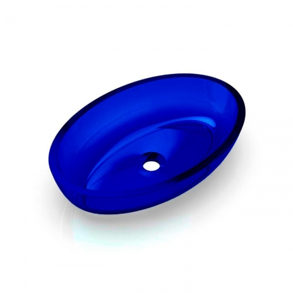 Knief Oval Shape Раковина накладная 55x37x13см., без отв., из полимерного материала, цвет: Marine blue # XXX