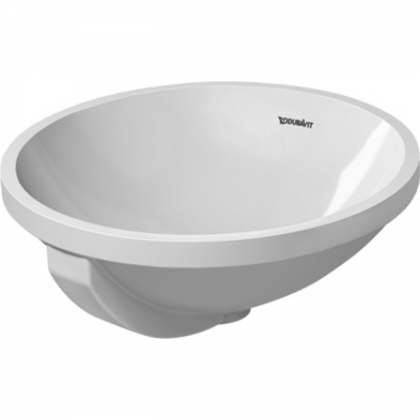Duravit Architec Раковина 40 см, без отв., встраиваемая снизу, шлифованная, с переливом, цвет: белый