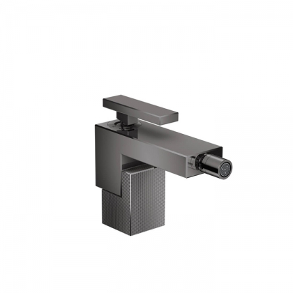 Axor Edge Смеситель для биде, на 1 отв., с донным клапаном push/open, излив 149мм, алмазная огранка, цвет: черный
