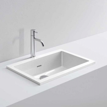 NOORTH milldue edition Раковина 52х35х15.2 см, без отв., цвет: белый