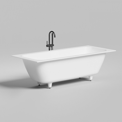 Salini Orlanda Axis Встраиваемая ванна на ножках 191х80х60см.,  &amp;amp;quot;Up&amp;amp;Down&amp;amp;quot;, материал: S-Sense, цвет: белый 