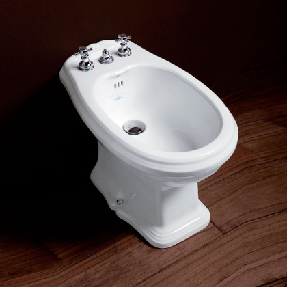 SIMAS Arcade Биде с 3 отв. под смеситель 36х57 см, цвет: белый	