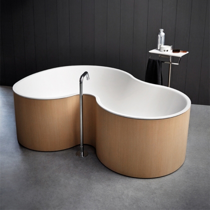 Agape DR Ванна отдельностоящая 183.5x136.5x56.5 см, с отв. для подачи, цвет: тик