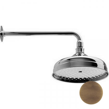 CISAL Shower Верхний душ D210 мм Easy Clean с настенным держателем L270 мм, цвет: бронза