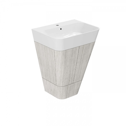 Azzurra Build Тумба напольная 59х47х85см, с 1 ящиком, с раковиной, цвет: Olmo bianco