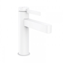 Hansgrohe Finoris Смеситель для раковины, однорычажный, 110 со сливным клапаном Push-Open, цвет: матовый белый