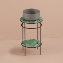 Artceram Vogue Металлическая структура &amp;Oslash;44хh72,5см, напольная,  с раковиной, с мраморной столешницей и полочкой, цвет: moka/tortora
