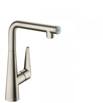 Hansgrohe Talis M51 Смеситель  для кухни на 1 отв, поворотный излив: 18.5см с вытяжным душем, 2jet, h:15.2см, цвет: нержавейка