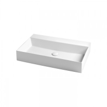 Azzurra Elegance Squared Раковина подвесная/накладная, 75x45xH12,5 см, без отв., цвет: Bianco lucido