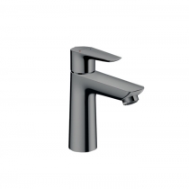 Hansgrohe Talis E Смеситель для раковины 110, на 1 отв, с донным клапаном, излив 112мм, цвет: шлифованный черный хром