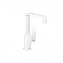 Hansgrohe Metropol Смеситель для раковины 230, на 1 отв, с донным клапаном, излив 165мм, цвет: белый матовый
