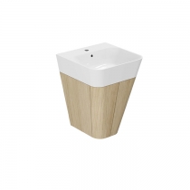 Azzurra Build Тумба подвесная 44х47х65см, с 1 ящиком, с раковиной, цвет: Olmo naturale