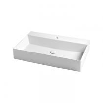 Azzurra Elegance Squared Раковина подвесная/накладная, 81x45xH12,5 см, 1 отв., цвет: Bianco lucido