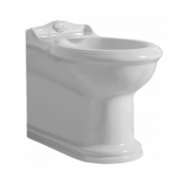 Azzurra Jubilaeum Биде напольное приставное 59x40xH42 см, с 1 отв. под смеситель, Antibatterico, с креплением KIT 2000 C/C, цвет: Bianco lucido