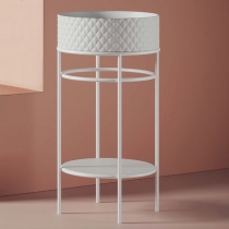Artceram VOGUE Металическая структура &amp;Oslash;44хh72,5см для раковин Rombo без отв. под смеситель, с керамической полочкой, напольный, цвет: белый матовый