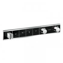Hansgrohe RainSelect Смеситель для душа, термостатический, 4 источника, СМ, внешняя часть, цвет: черный/белый