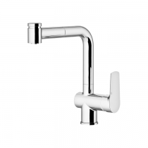 Gattoni H2Omix3000 Cucina Смеситель для раковины, с выдвижным распылителем, излив 205 мм, цвет: хром