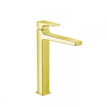 Hansgrohe Metropol Смеситель для раковины 260, на 1 отв, с донным клапаном, излив 204мм, цвет: золото