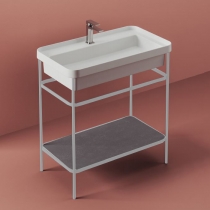 Artceram Fuori Scala Металлическая структура 40x57хh83см с раковиной на 1 отв. напольная, цвет: белый матовый