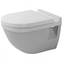Duravit Starck 3 Унитаз подвесной, расстояние для крепления 23cм, с вертикальным смывом, 6,0л., 36x54см, Цвет: Белый