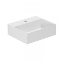 Azzurra Elegance Squared Раковина подвесная/накладная, 42x35xH12,5 см, 1 отв., цвет: Bianco lucido