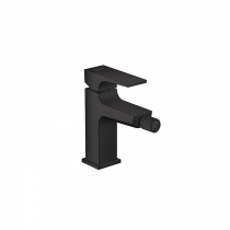 Hansgrohe Metropol Смеситель для биде на 1 отв, с донным клапаном, излив 129мм, цвет: черный матовый