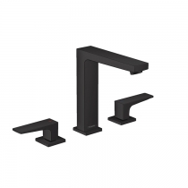 Hansgrohe Metropol Смеситель для раковины 160, на 3 отв, с донным клапаном, излив 152мм, цвет: черный матовый