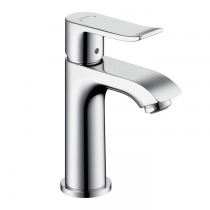 Hansgrohe Metris Смеситель для маленькой раковины 100, однорычажный, без сливного гарнитура, цвет: хром