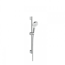 Hansgrohe Crometta Vario Unica Душевой набор: штанга 650mm, ручной душ, 2jet (Rain, IntenseRain), шланг, цвет: белый/хром