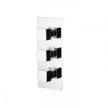 Gattoni Termostatici Термостатический встраиваемый смеситель для душа 3 рычага на 3 источника, цвет: хром