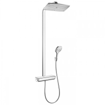 Hansgrohe Raindance E Душевая система: смеситель термостатический, верхний душ 36х19см, ручной душ, шланг, цвет: хром