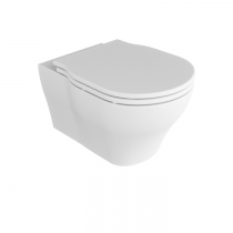 Azzurra XL Унитаз подвесной 61x43x36 см, с креплением, с сиденьем, Easy clean, петли хром, цвет: Bianco lucido