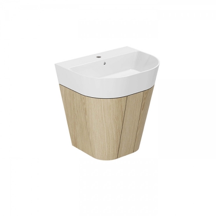 Azzurra Forma Тумба подвесная 60х47х64.5см, с 2 дверцами, с раковиной, цвет: Olmo naturale