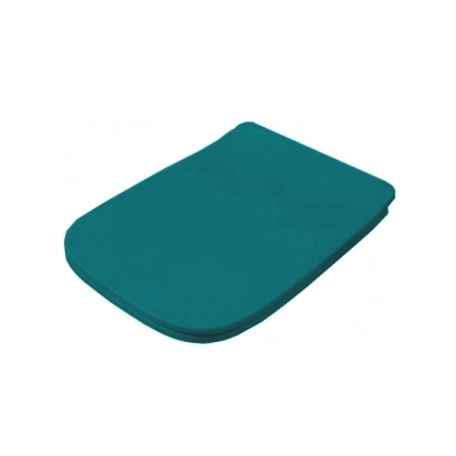 Artceram A16 Сиденье для унитаза с микролифтом, фурнитура хром, цвет: Green petrolio