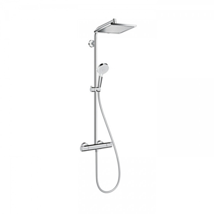 Hansgrohe Crometta E 240 SHP Душевая система 103см, с верхним душем 240х240мм., ручным дешем и термостатическим смесителем, цвет: хром