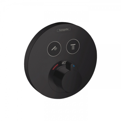 Hansgrohe ShowerSelect S Термостат ShowerSelect S, для 2 потребителей, СМ, цвет: матовый черный