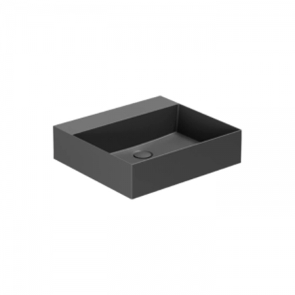 Azzurra Elegance Squared Раковина подвесная/накладная, 50x45xH12,5 см, без отв., цвет: Carbone