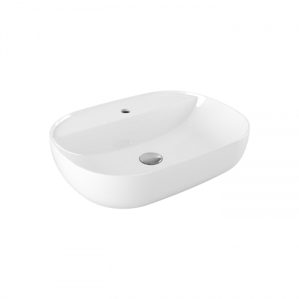Azzurra Elegance Zip Раковина накладная, 60x45xH15 см, 1 отв., без перелива, цвет: Bianco lucido