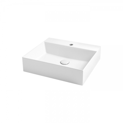 Azzurra Elegance Squared Раковина подвесная/накладная, 50x45xH12,5 см, 1 отв., цвет: Bianco lucido