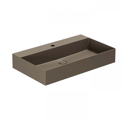 Azzurra Elegance Squared Раковина подвесная/накладная, 75x45xH12,5 см, 1 отв., цвет: Cacao