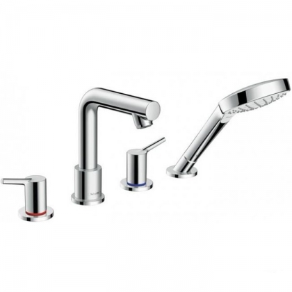 Hansgrohe Talis S, Смеситель на край ванны, на 4 отверстия, Цвет: хром