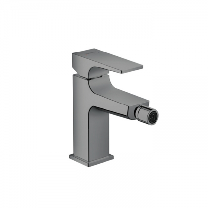 Hansgrohe Metropol Смеситель для биде на 1 отв, с донным клапаном, излив 129мм, цвет: шлифованный черный хром
