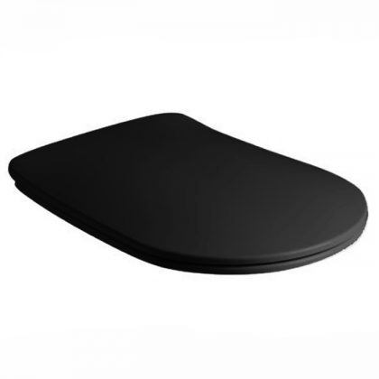 Kerasan Tribeca Сиденье &amp;rdquo;Slim&amp;rdquo; для унитаза c микролифтом цвет: черный матовый