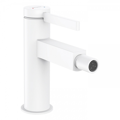 Hansgrohe Finoris Смеситель для биде, на 1 отв., с донным клапаном, цвет: белый матовый