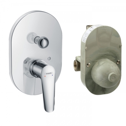 Hansgrohe Logis E Смеситель для ванны, встраиваемый, внешняя часть, цвет: хром