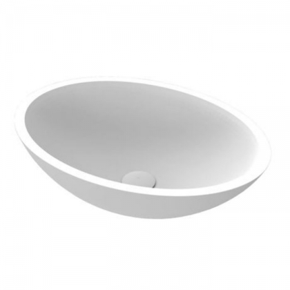 MOMA Pearl Раковина 50х35см., накладная, с донным клапаном, цвет: белый матовый